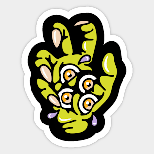 Hand eyes Sticker